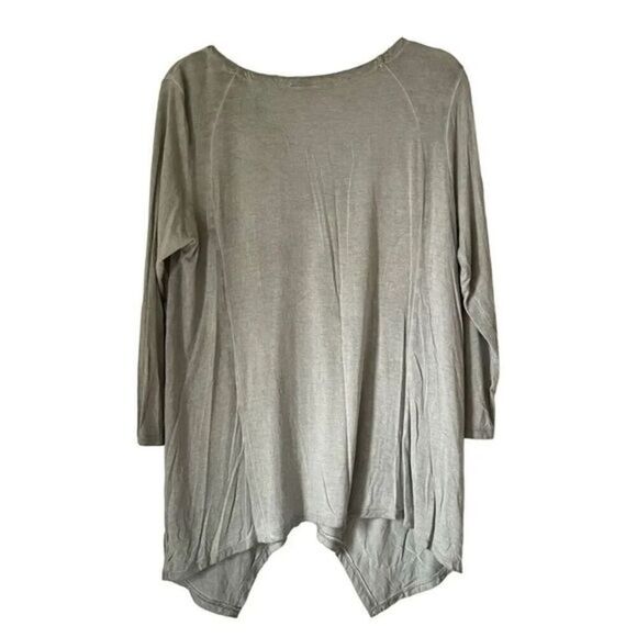 1672 Boho Sage Green Top Size Large - Picture 2 of 6